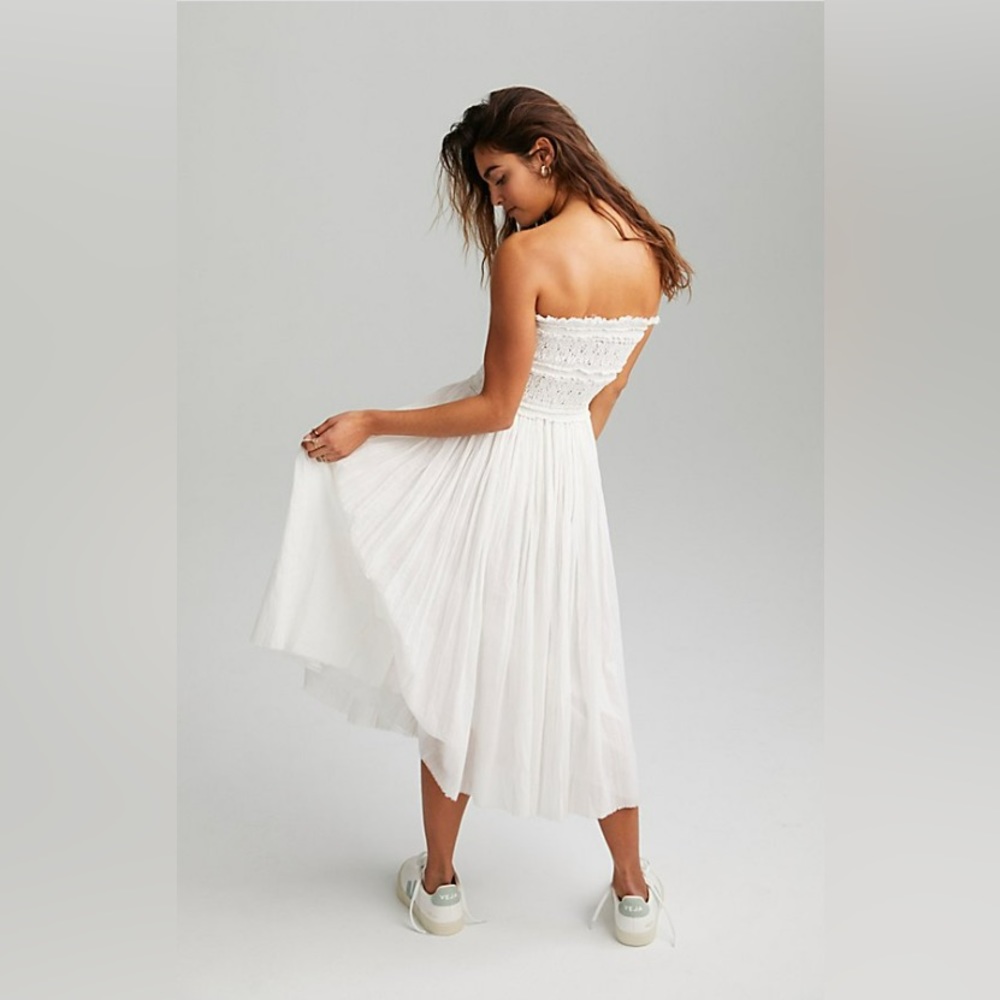 Free People One Ravenna Convertible Maxi Skirt White XS